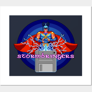 Retro Floppy disk Storbringers 8 bit splash page Posters and Art